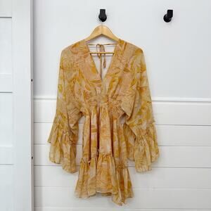 Women’s VICI Yellow Flowy Summer Yellow Dress Size XS